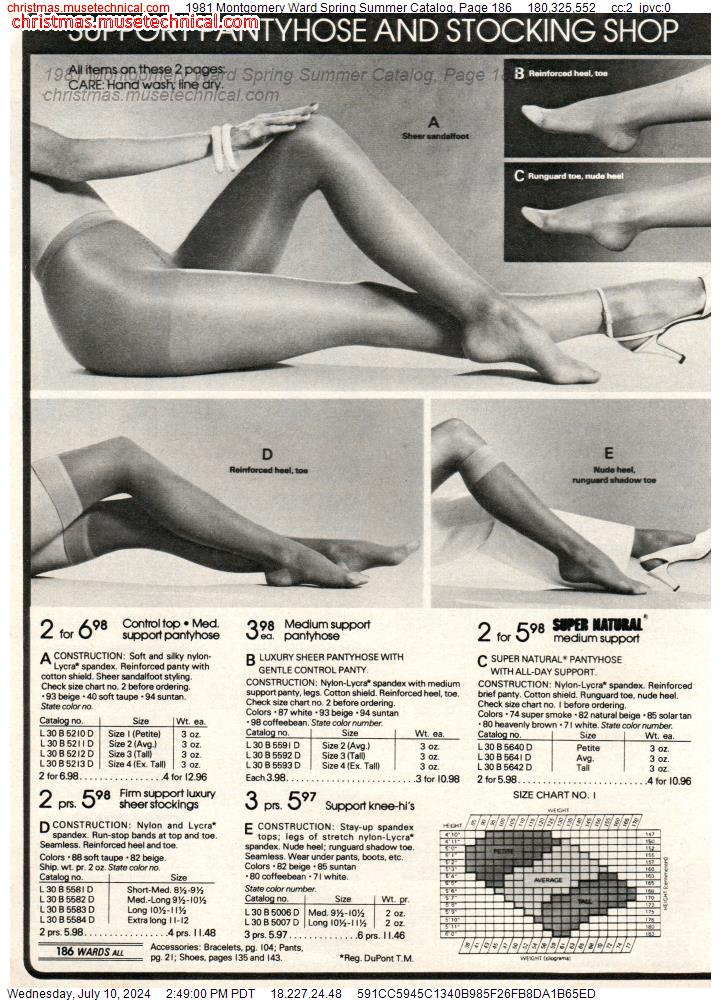 1981 Montgomery Ward Spring Summer Catalog, Page 186