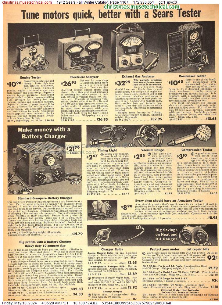 1942 Sears Fall Winter Catalog, Page 1167