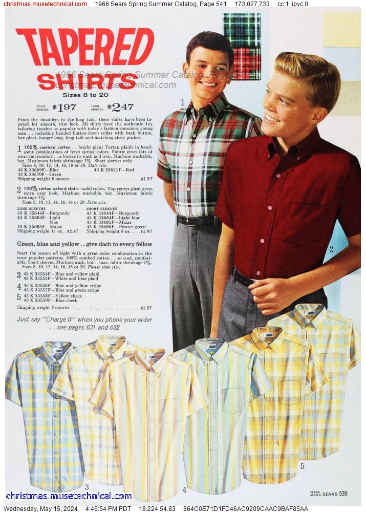 1966 Sears Spring Summer Catalog, Page 541