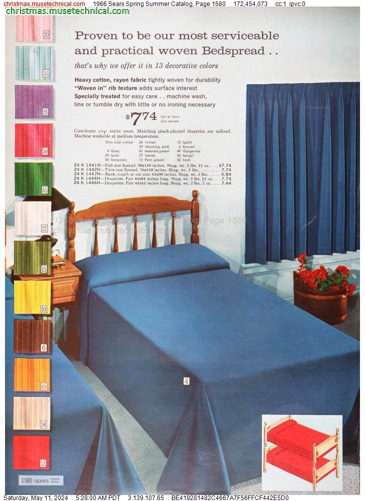 1966 Sears Spring Summer Catalog, Page 1580