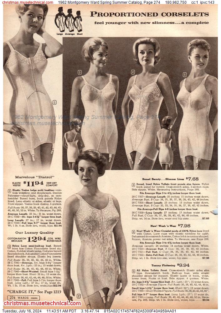 1962 Montgomery Ward Spring Summer Catalog, Page 274