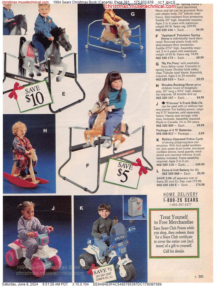 1994 Sears Christmas Book (Canada), Page 381