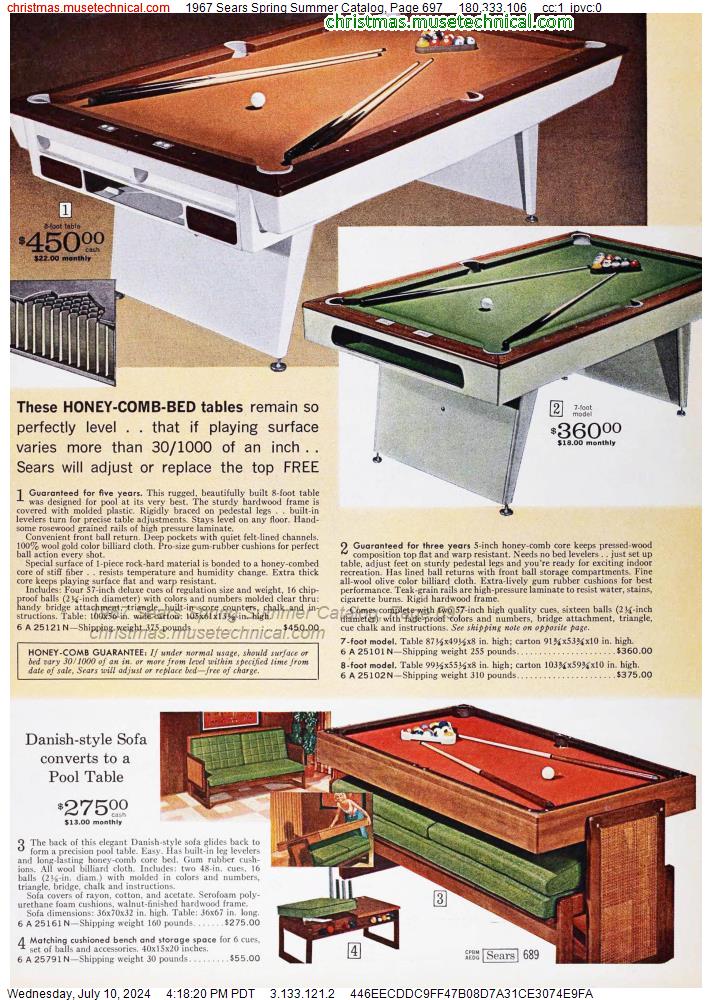1967 Sears Spring Summer Catalog, Page 697