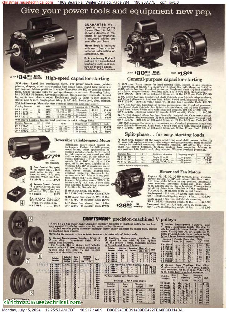 1969 Sears Fall Winter Catalog, Page 784
