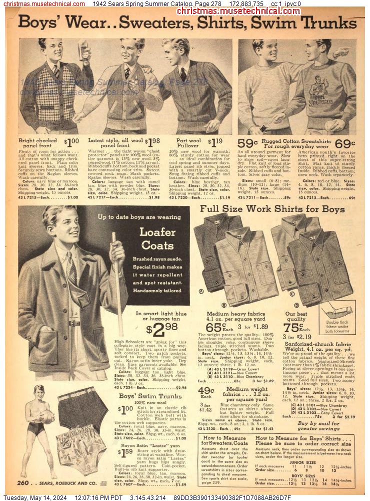 1942 Sears Spring Summer Catalog, Page 278
