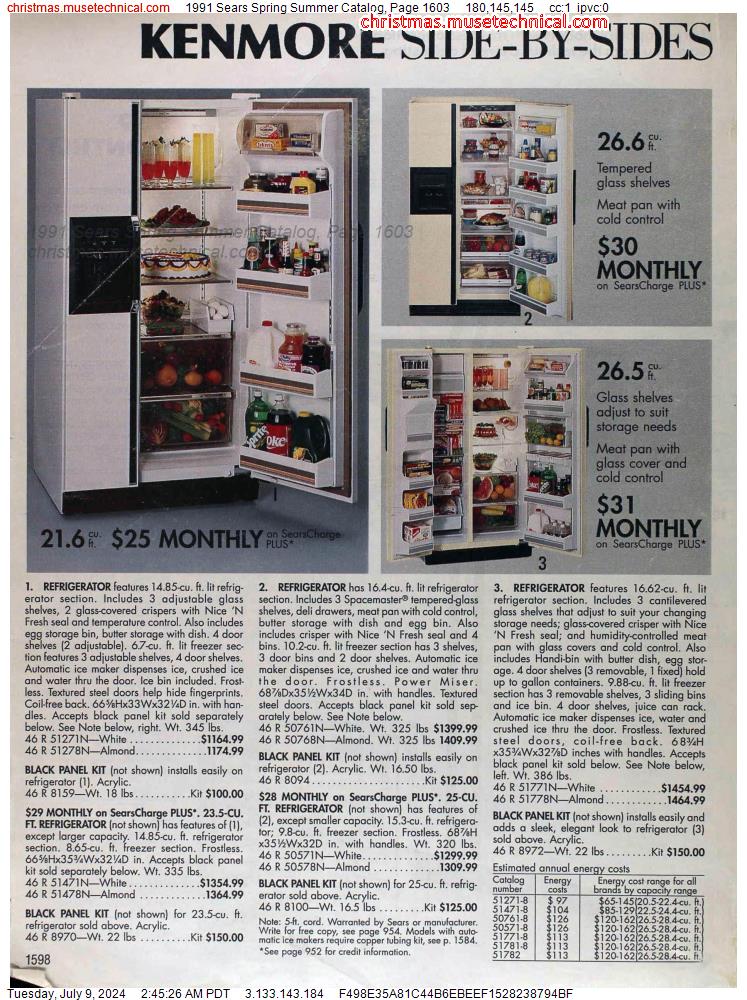 1991 Sears Spring Summer Catalog, Page 1603