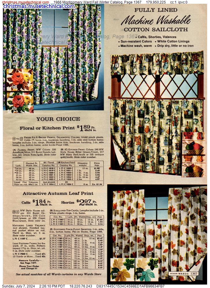 1966 Montgomery Ward Fall Winter Catalog, Page 1367