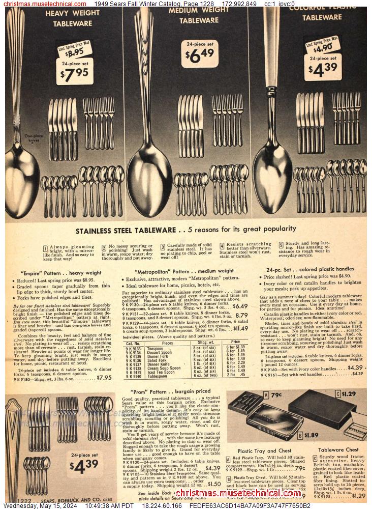 1949 Sears Fall Winter Catalog, Page 1228