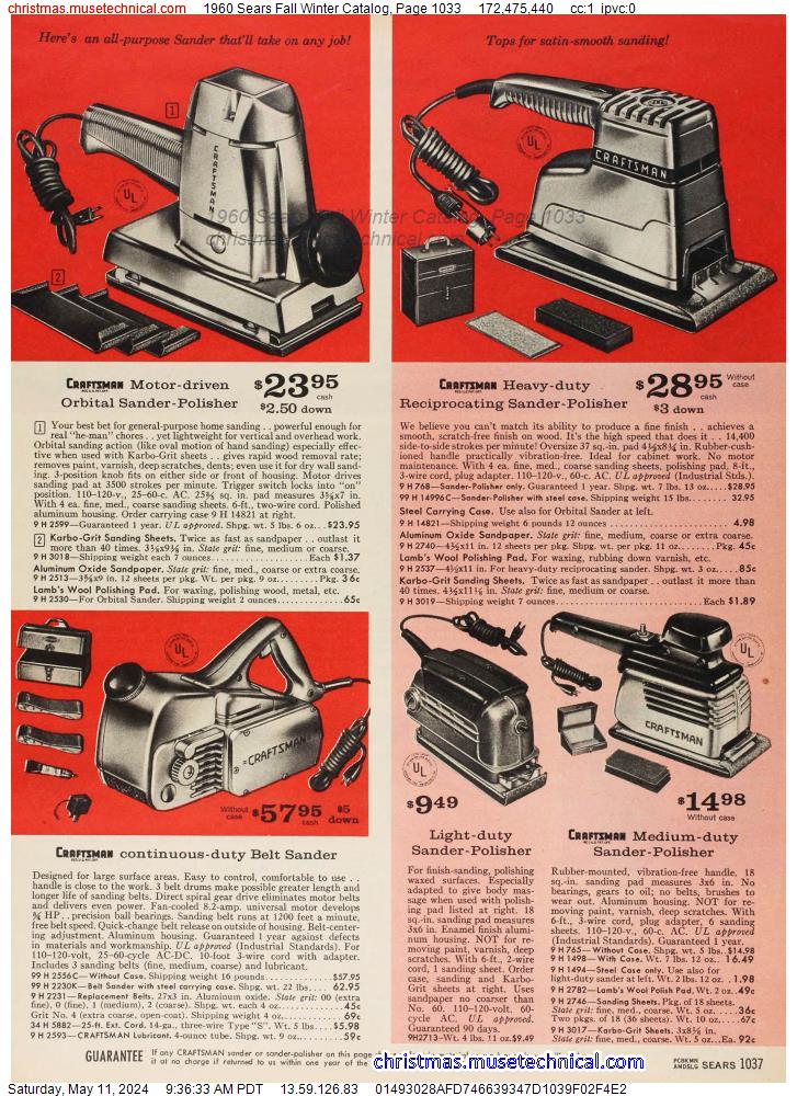 1960 Sears Fall Winter Catalog, Page 1033
