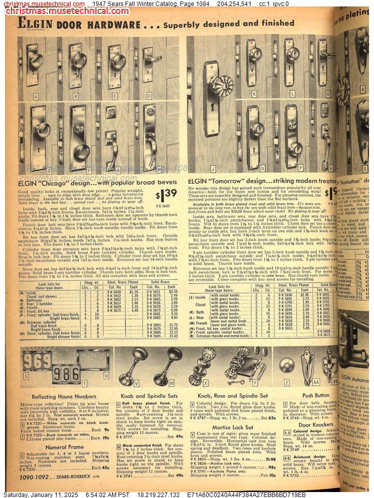 1947 Sears Fall Winter Catalog, Page 1084