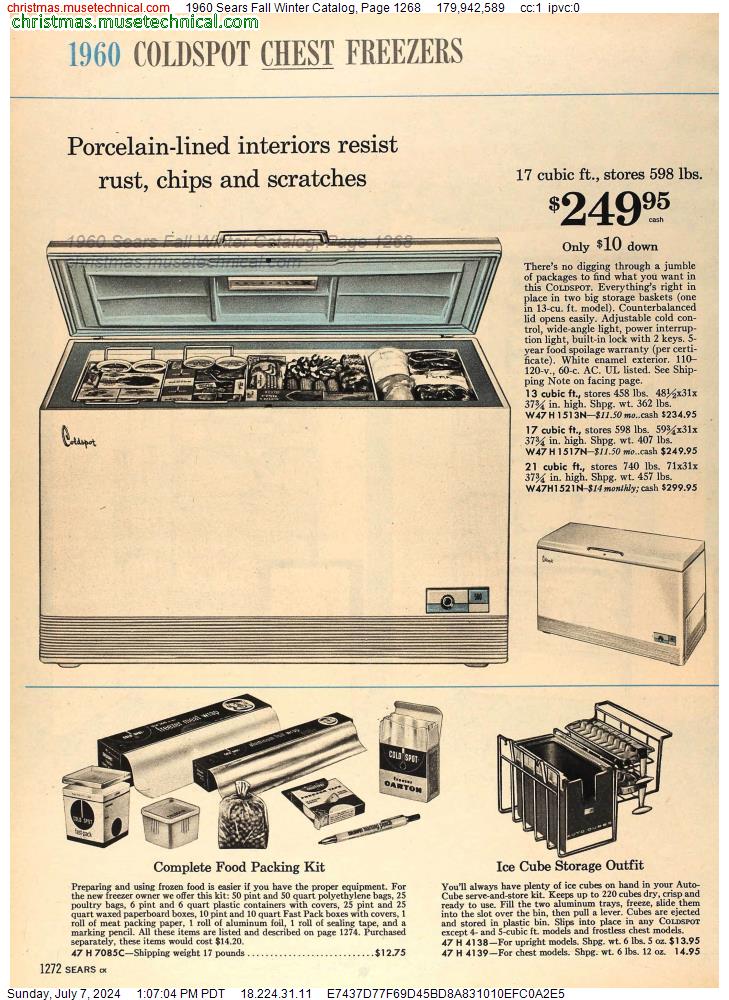 1960 Sears Fall Winter Catalog, Page 1268