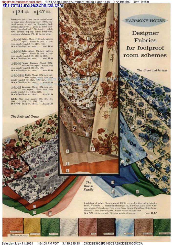 1961 Sears Spring Summer Catalog, Page 1446
