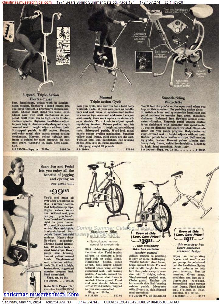 1971 Sears Spring Summer Catalog, Page 184