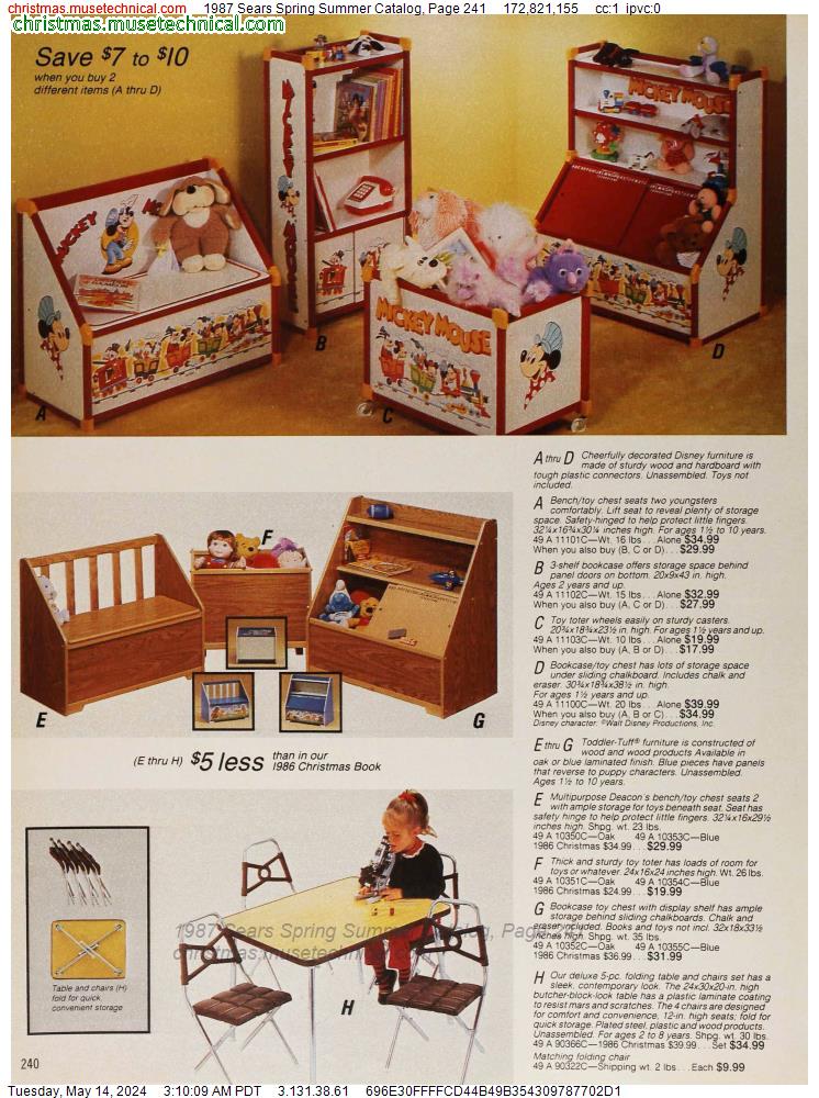 1987 Sears Spring Summer Catalog, Page 241