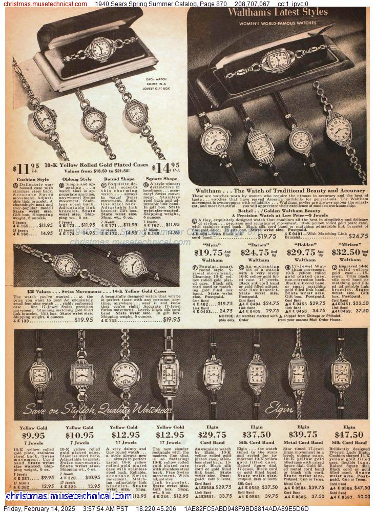 1940 Sears Spring Summer Catalog, Page 870