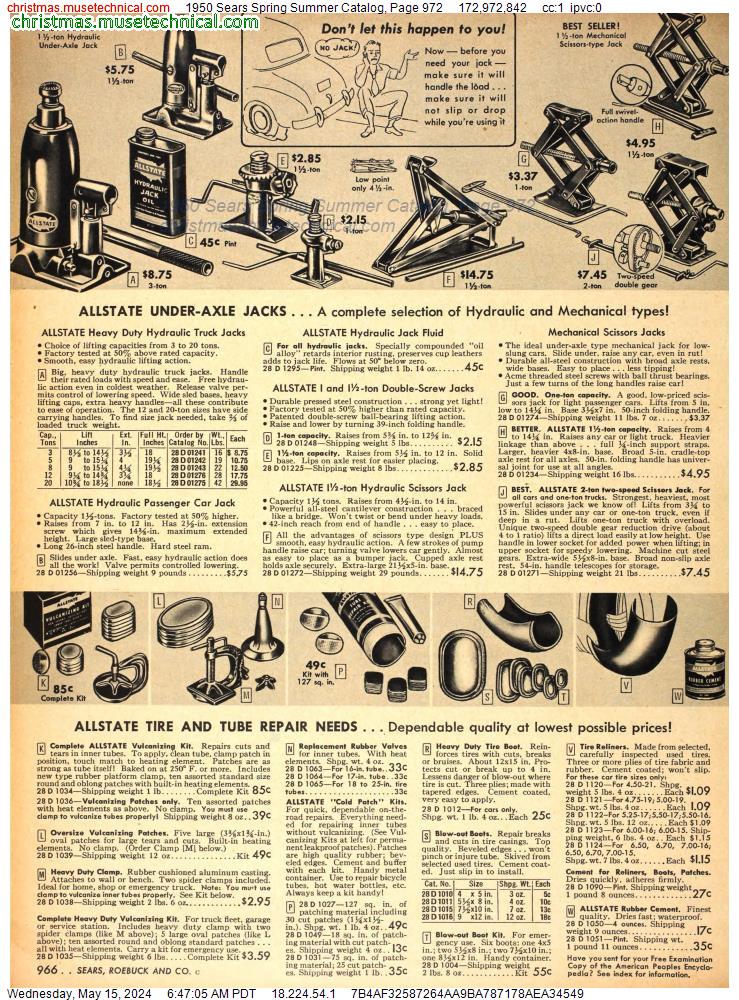 1950 Sears Spring Summer Catalog, Page 972