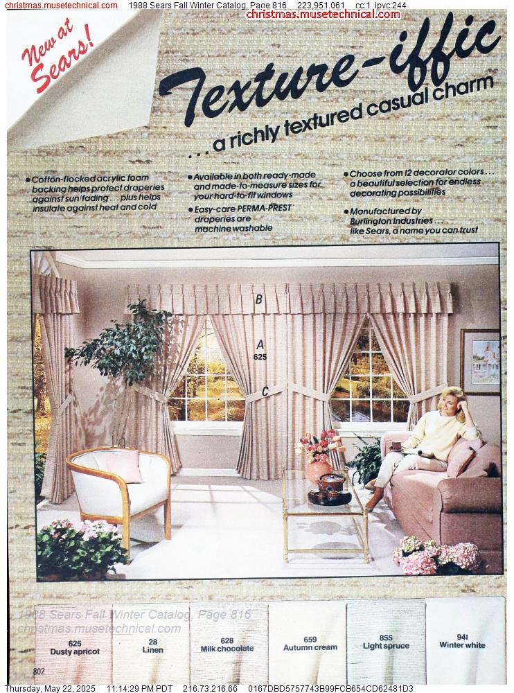 1988 Sears Fall Winter Catalog, Page 816