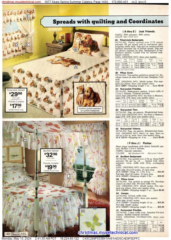 1977 Sears Spring Summer Catalog, Page 1404