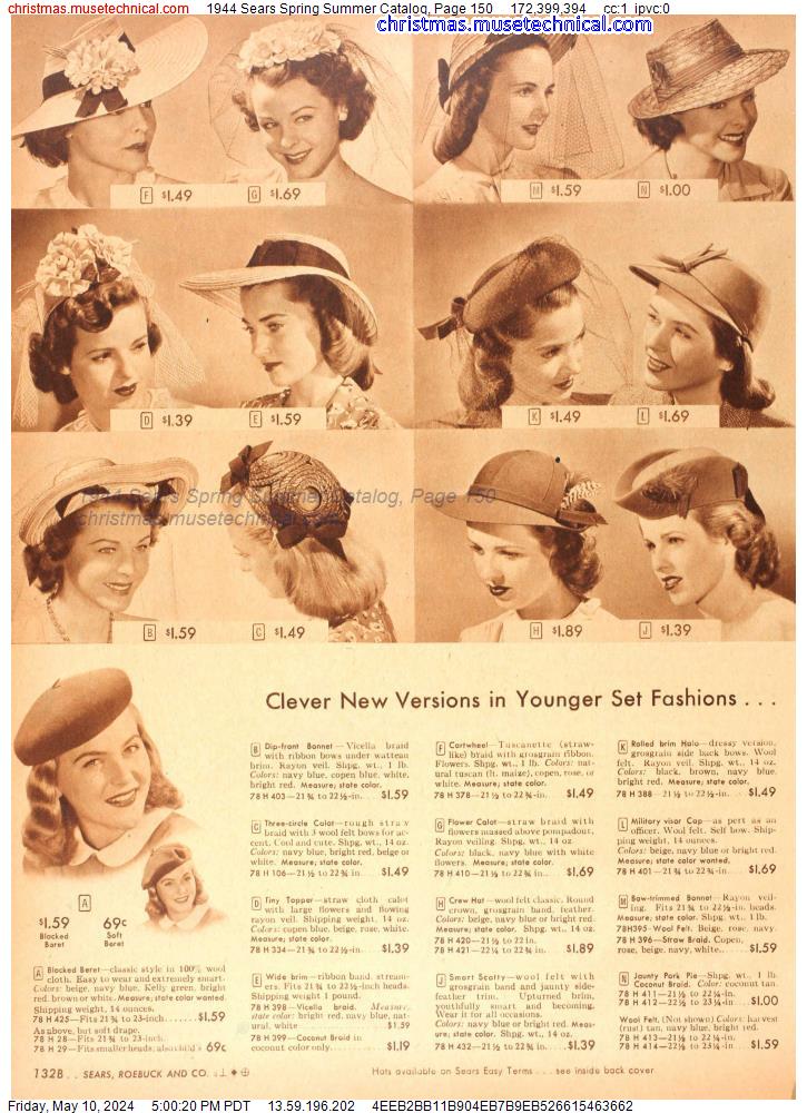1944 Sears Spring Summer Catalog, Page 150