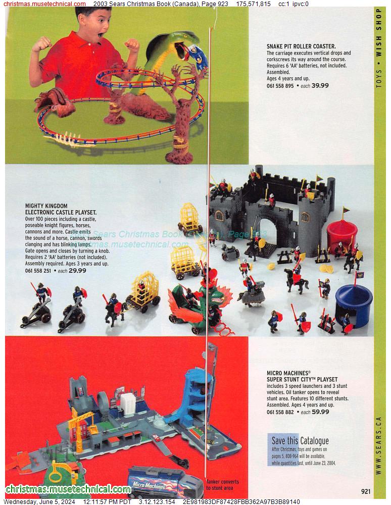 2003 Sears Christmas Book (Canada), Page 923