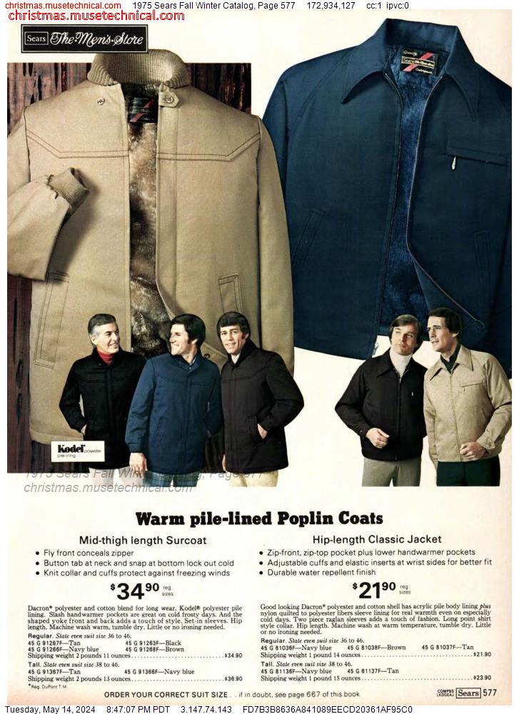 1975 Sears Fall Winter Catalog, Page 577