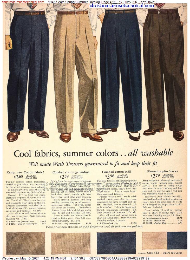 1946 Sears Spring Summer Catalog, Page 465