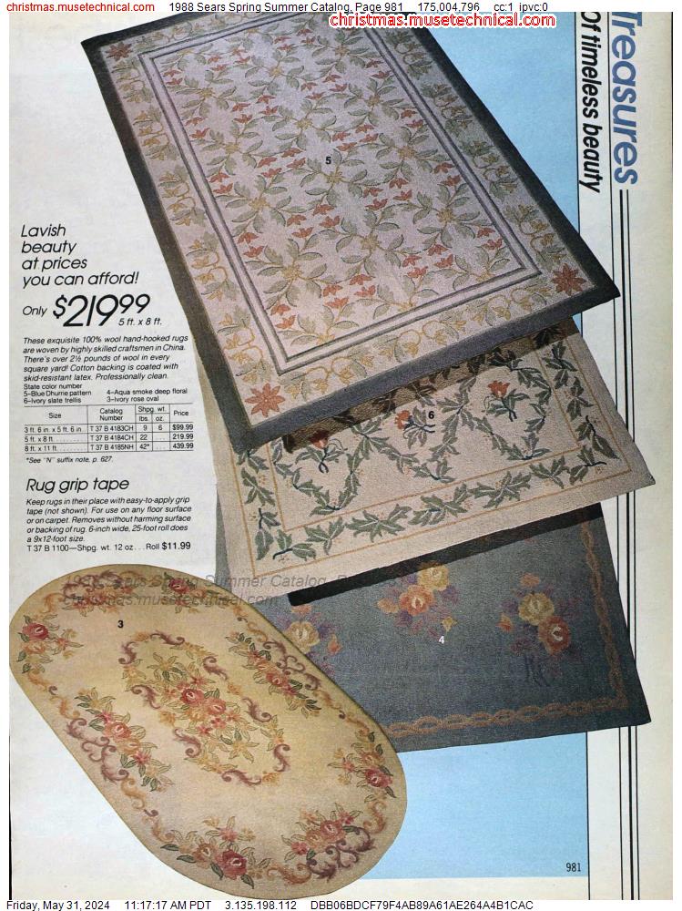 1988 Sears Spring Summer Catalog, Page 981