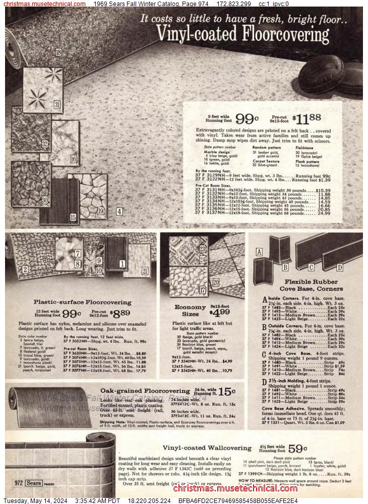 1969 Sears Fall Winter Catalog, Page 974