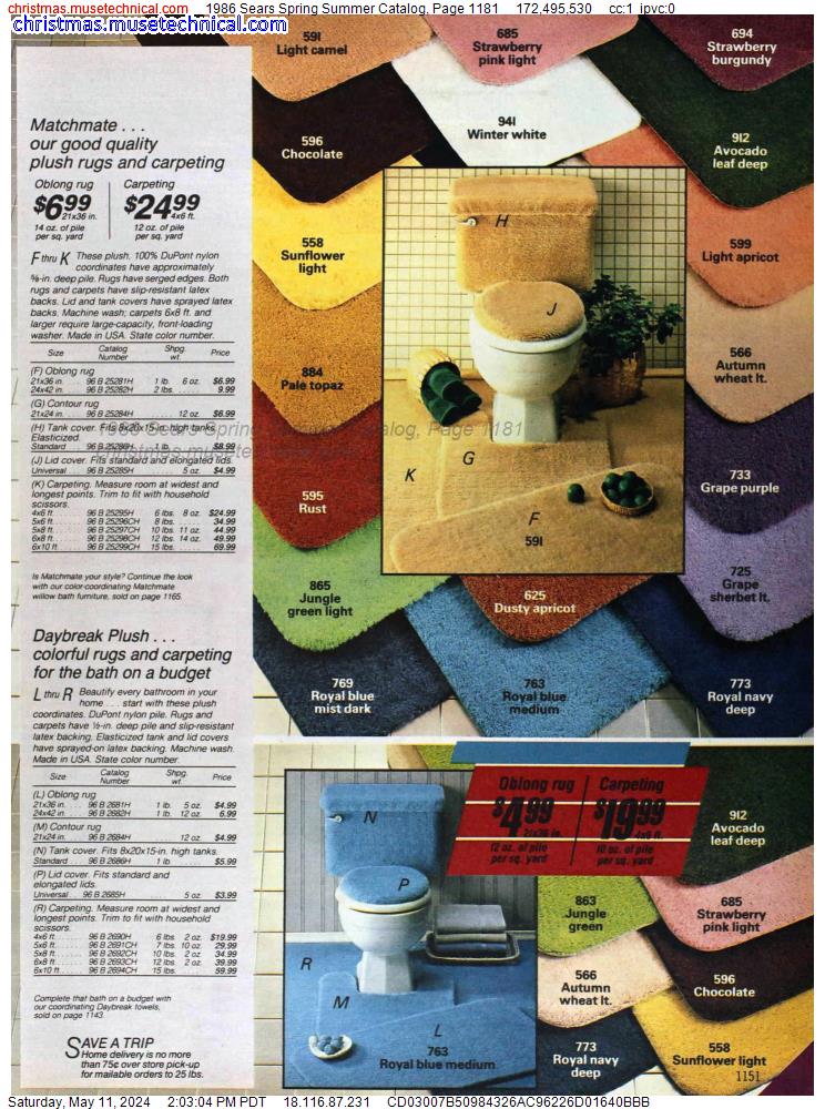 1986 Sears Spring Summer Catalog, Page 1181