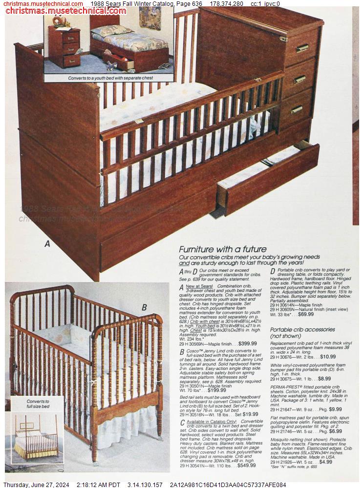 1988 Sears Fall Winter Catalog, Page 636