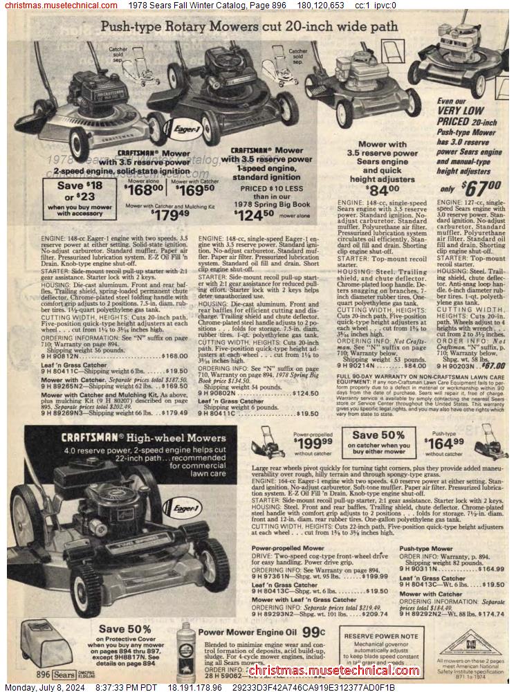 1978 Sears Fall Winter Catalog, Page 896