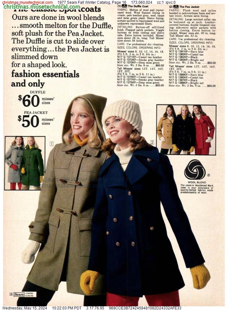 1977 Sears Fall Winter Catalog, Page 16