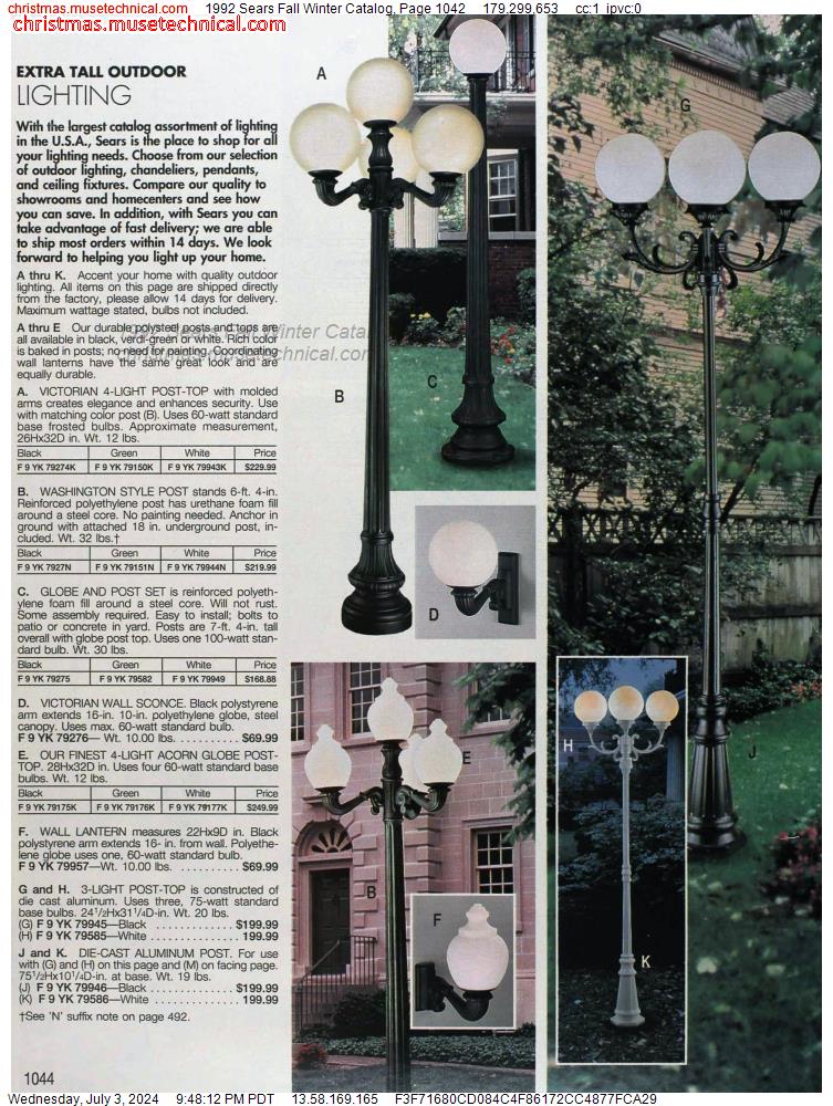 1992 Sears Fall Winter Catalog, Page 1042