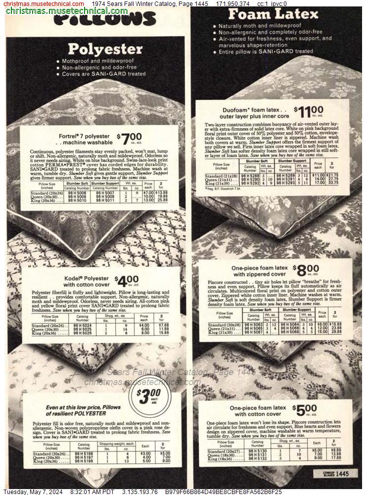 1974 Sears Fall Winter Catalog, Page 1445