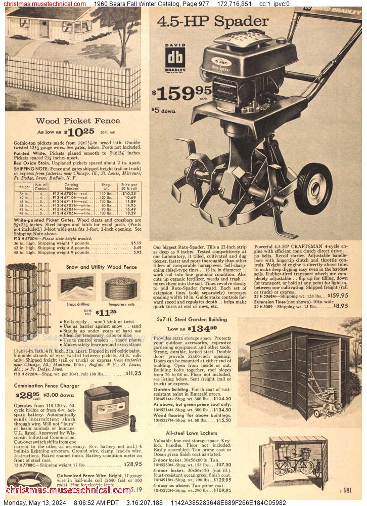 1960 Sears Fall Winter Catalog, Page 977