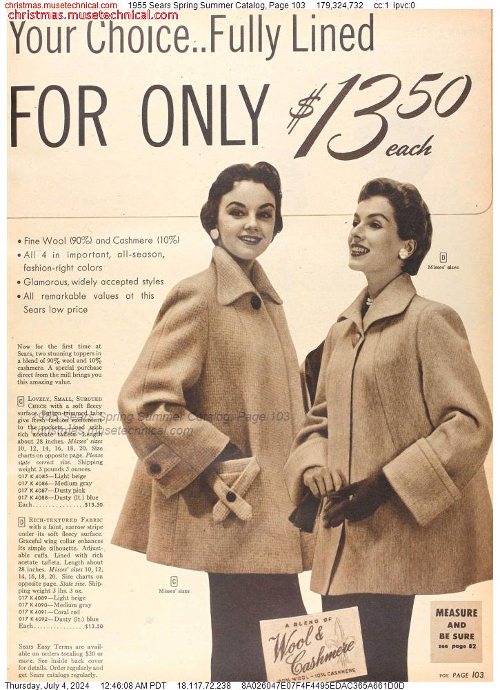 1955 Sears Spring Summer Catalog, Page 103