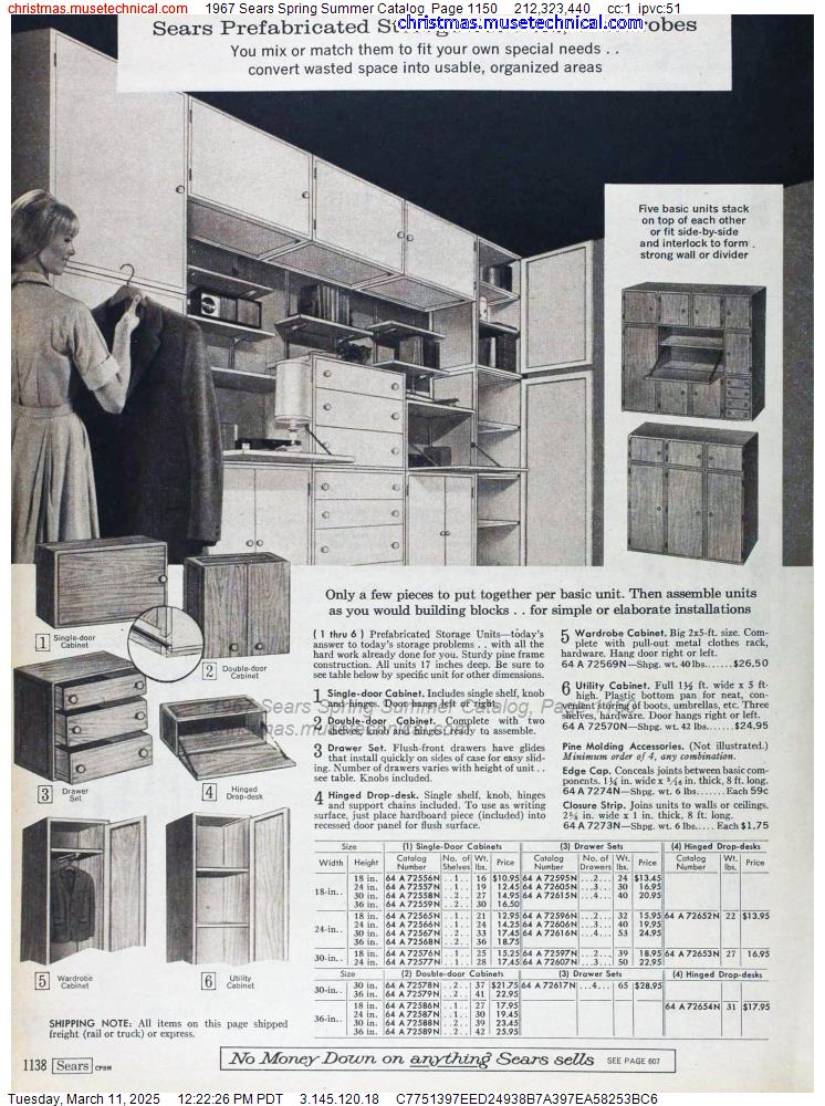 1967 Sears Spring Summer Catalog, Page 1150