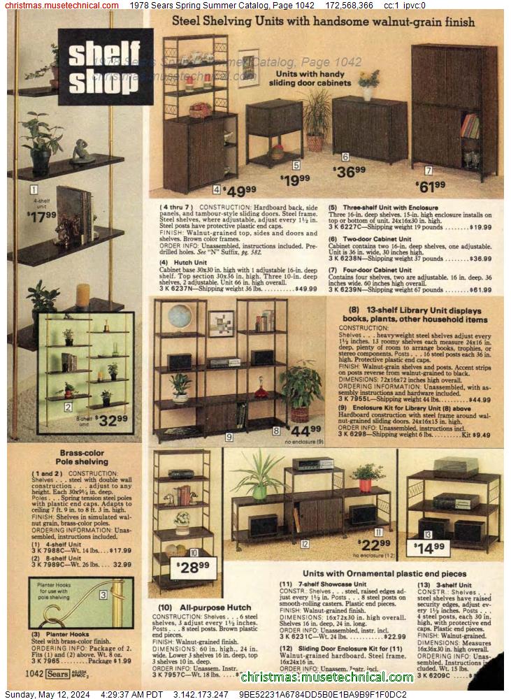 1978 Sears Spring Summer Catalog, Page 1042