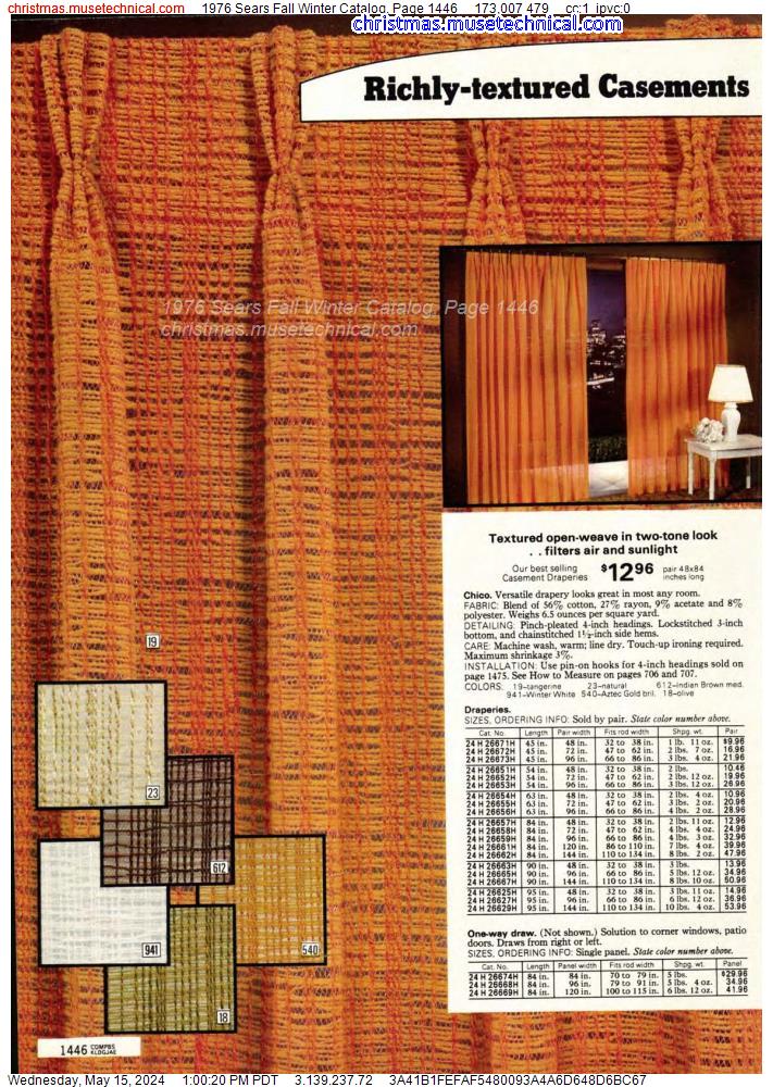 1976 Sears Fall Winter Catalog, Page 1446