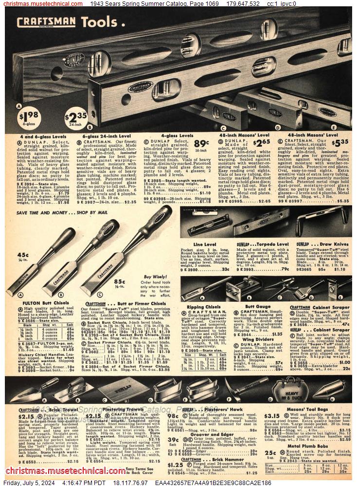 1943 Sears Spring Summer Catalog, Page 1069