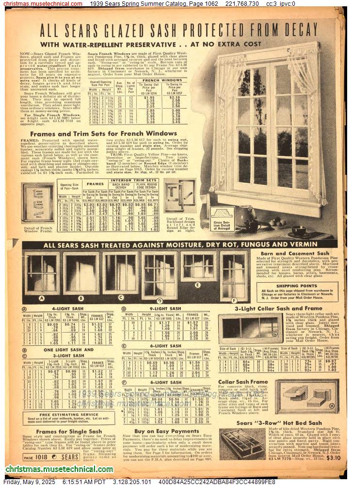 1939 Sears Spring Summer Catalog, Page 1062
