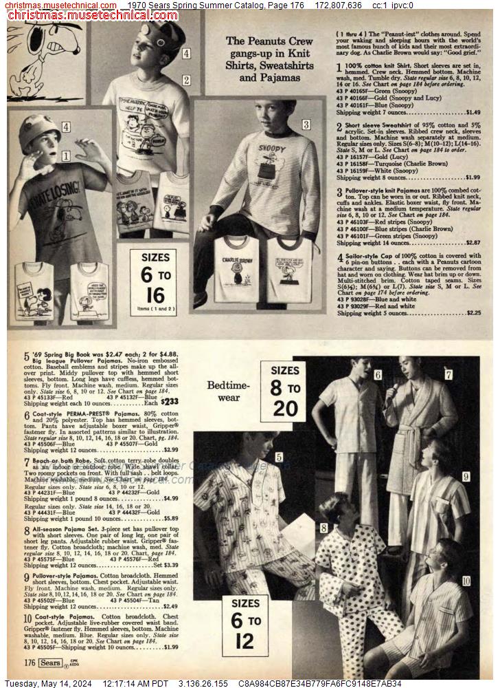 1970 Sears Spring Summer Catalog, Page 176