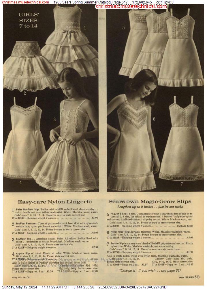 1965 Sears Spring Summer Catalog, Page 517