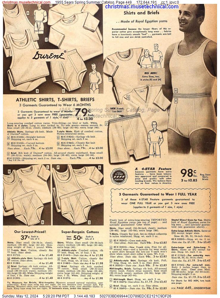 1955 Sears Spring Summer Catalog, Page 449