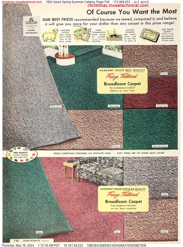 1954 Sears Spring Summer Catalog, Page 746