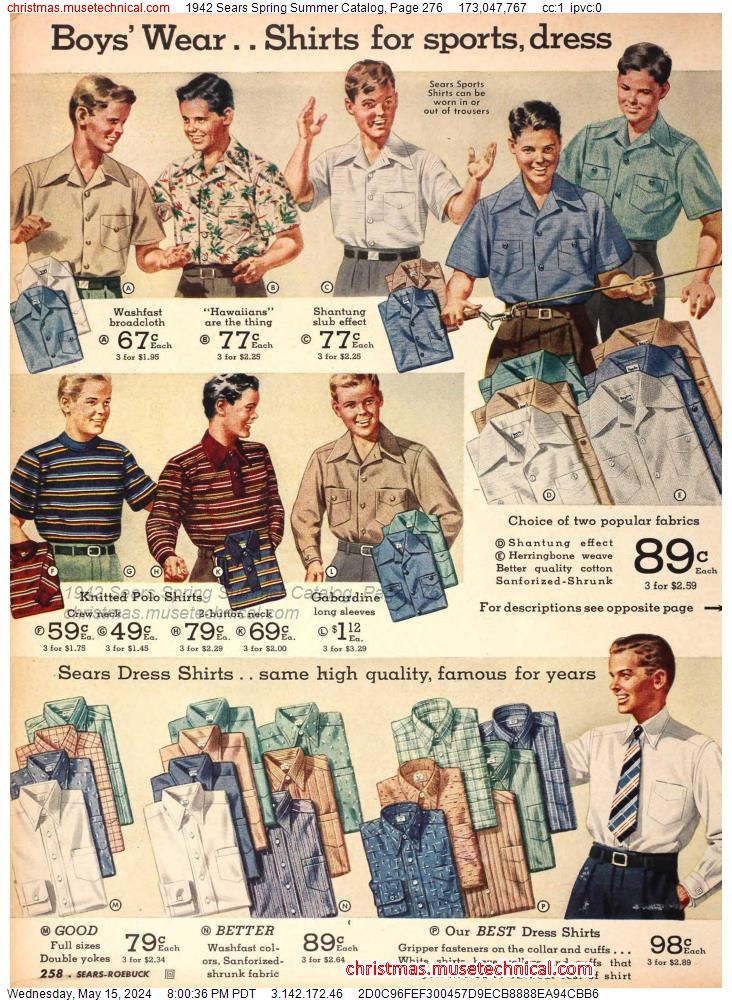 1942 Sears Spring Summer Catalog, Page 276