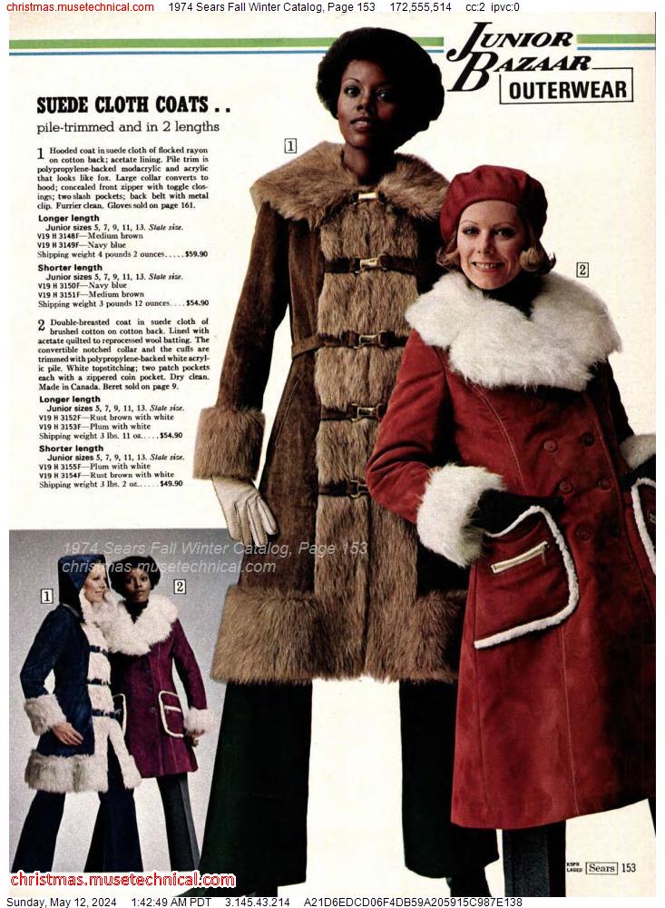 1974 Sears Fall Winter Catalog, Page 153