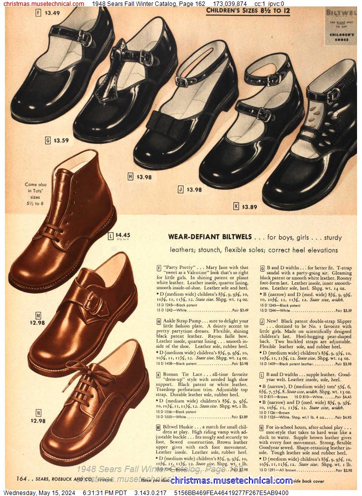 1948 Sears Fall Winter Catalog, Page 162