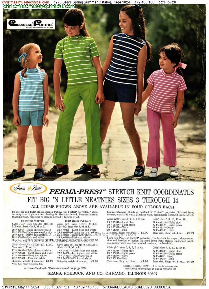 1970 Sears Spring Summer Catalog, Page 1024