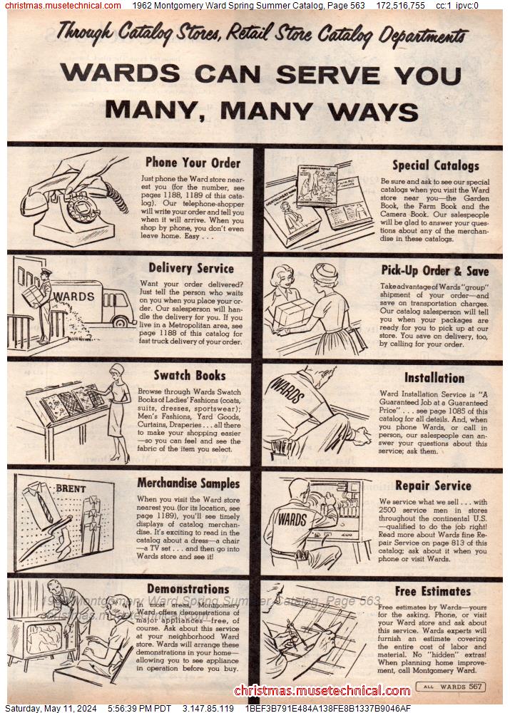 1962 Montgomery Ward Spring Summer Catalog, Page 563